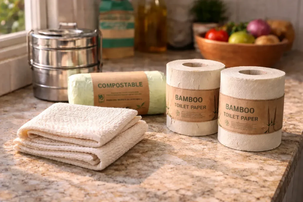 Sustainable products — bamboo toilet paper